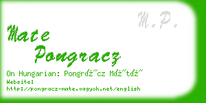 mate pongracz business card